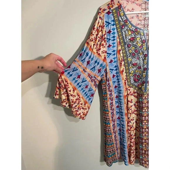 Soft Surroundings Fifi Embroidered Colorful Artsy Tunic Top - Picture 6 of 11